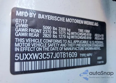 2018 BMW X4 xDrive28I z USA, uszkodzony, nr VIN 5UXXW3C57J0T81609